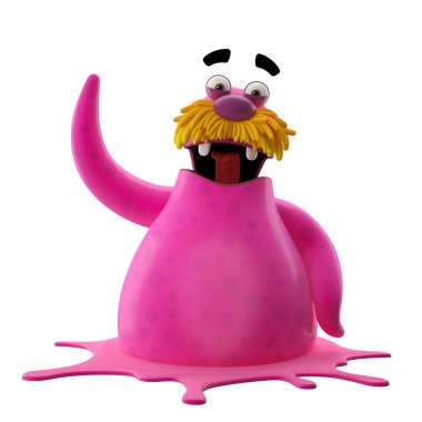 Tek elle pembe Deniz aygırı