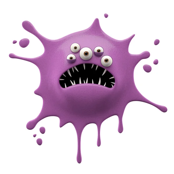 Longjaw 紫色害怕的怪物 — 图库照片