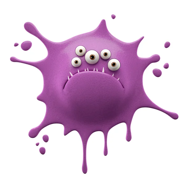 Longjaw purple open-eyed monster — Stock Photo, Image