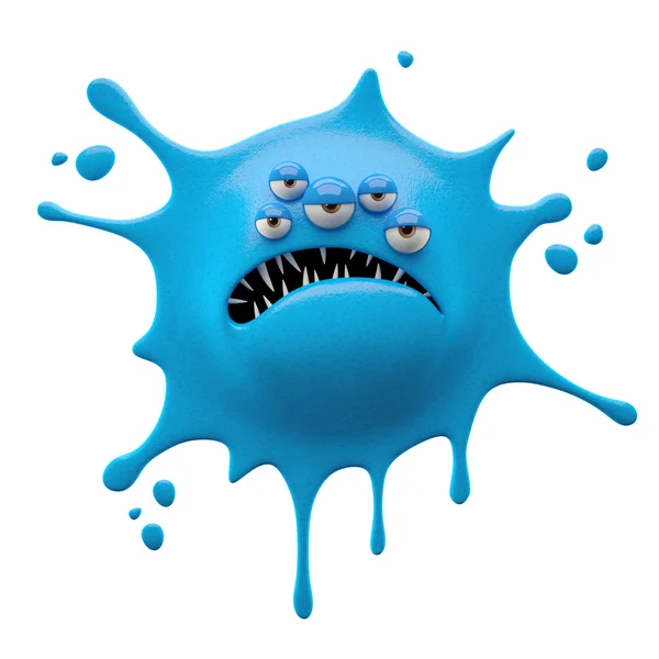 Longjaw blue unhappy monster — Stock Photo, Image