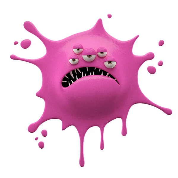 Longjaw pink unhappy monster — Stock Photo, Image