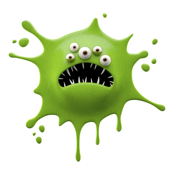 Mordaza larga monstruo asustado verde — Foto de Stock