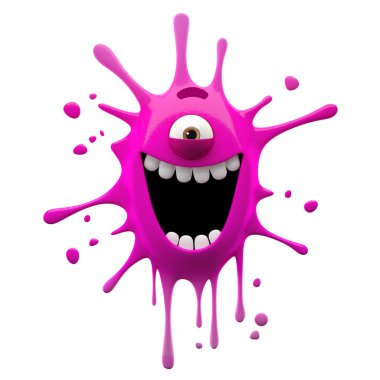 mutlu pembe gözlü canavar