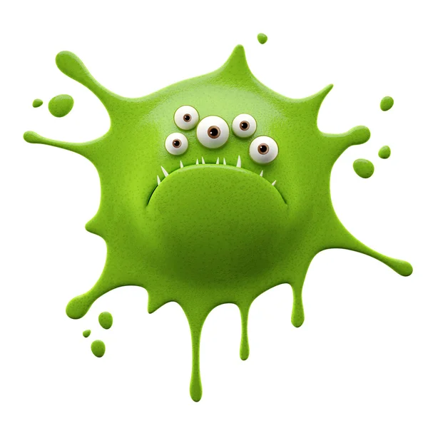 Uitgestorven groene open-eyed monster — Stockfoto