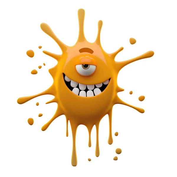 Orange one-eyed monster — Stock Photo, Image