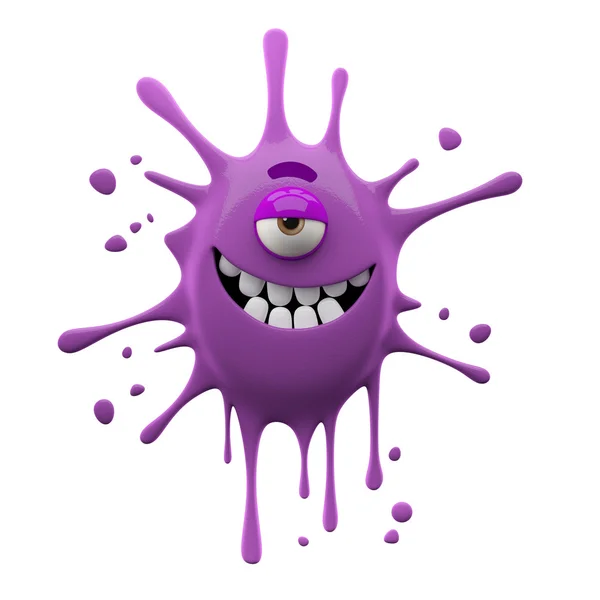 Purple one-eyed monster — Stock Photo, Image