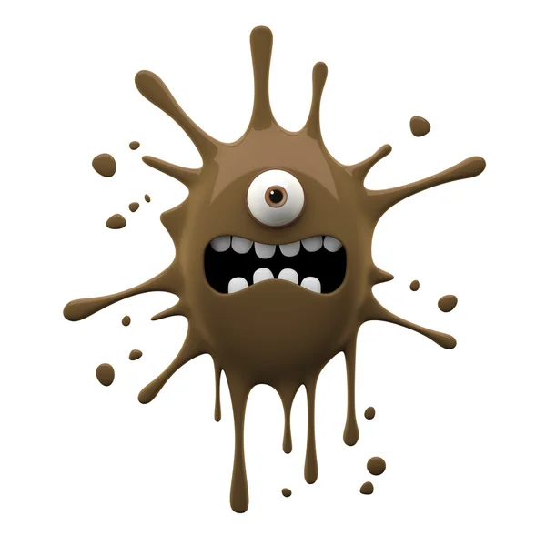 Scared brown one-eyed monster — Stock Photo, Image