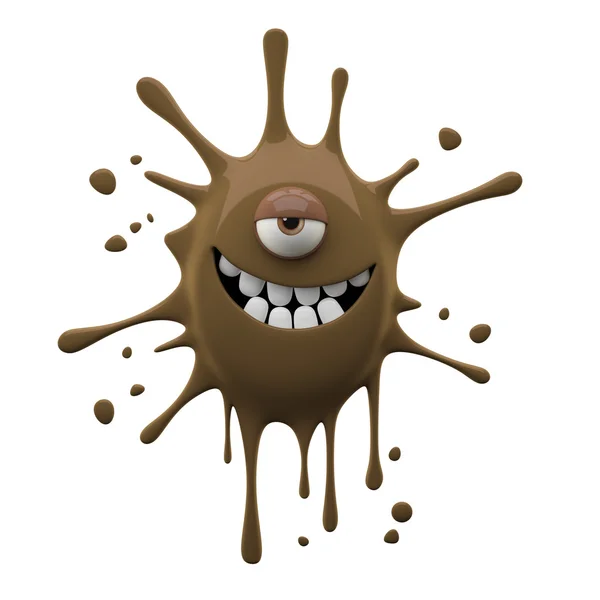 Brown one-eyed monster — Stock Photo, Image