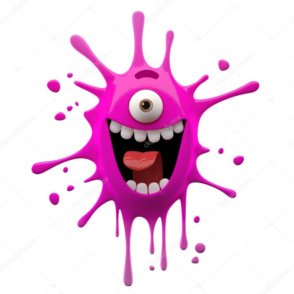 Exciting pink one-eyed monster