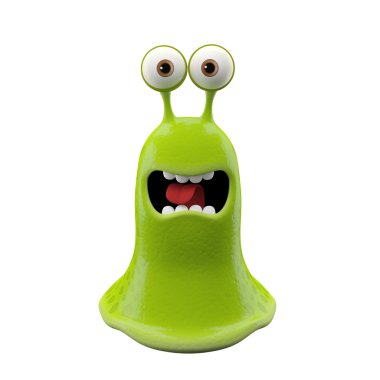 şok yeşil salyangoz kabuğu olmadan