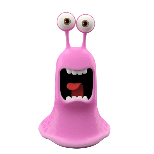 Screaming pink Snail without shell — Stock Photo, Image