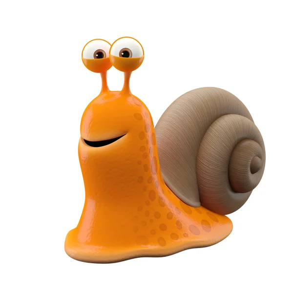 Escargot de dessin animé orange mignon Image En Vente