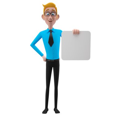 çizgi film iş adamı karakteri