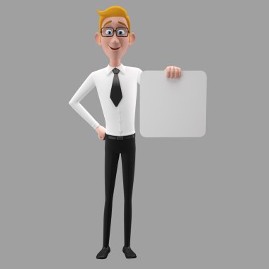 çizgi film iş adamı karakteri