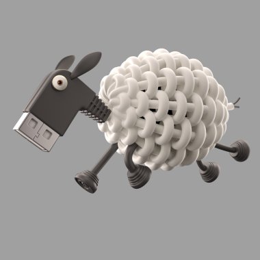 Beyaz usb koyun