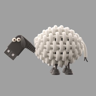 Beyaz usb koyun