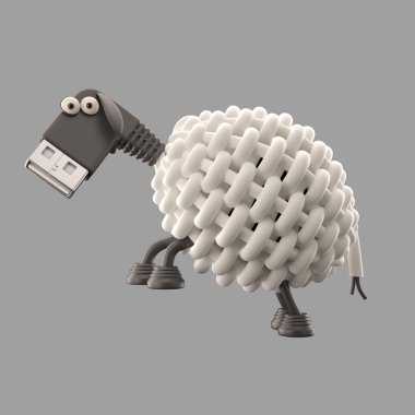 Beyaz usb koyun