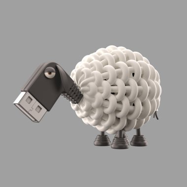 Beyaz usb koyun