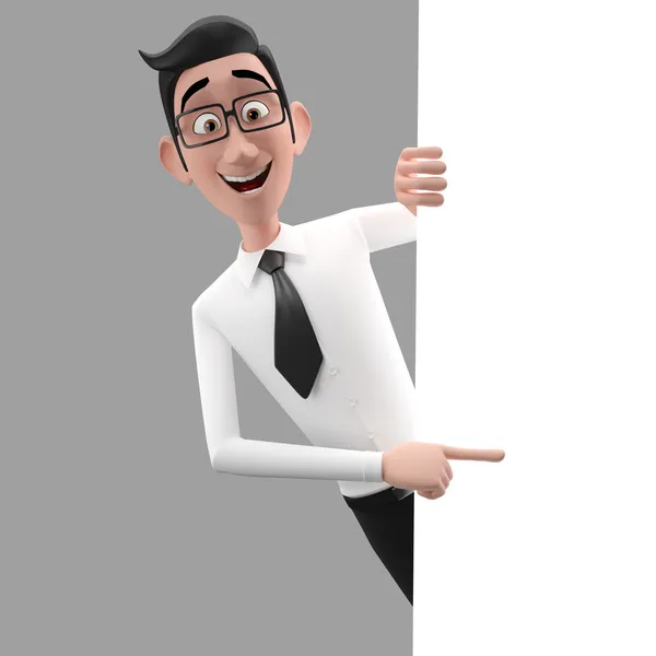 Personaje de empresario de dibujos animados — Foto de Stock