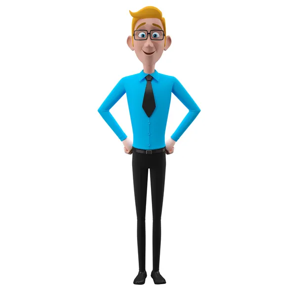 Cartoon businessman character — Stock Photo, Image