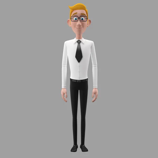 Cartoon businessman character — Stock Photo, Image