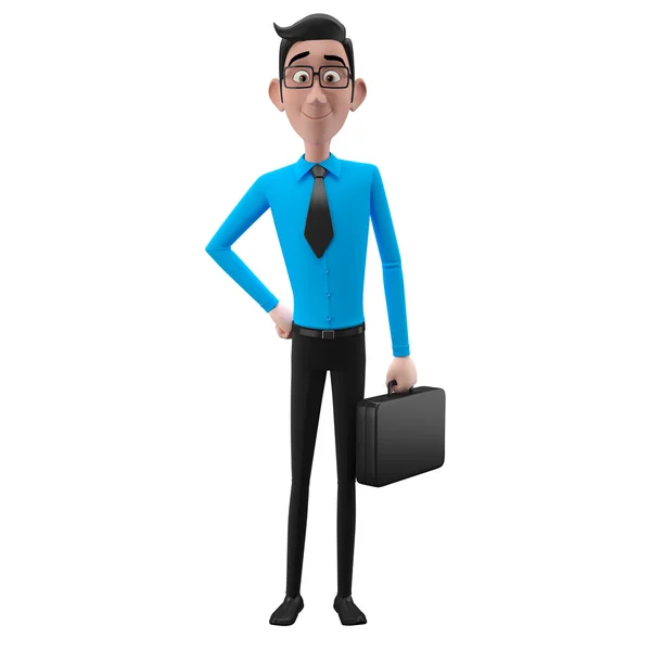 Cartoon businessman character — Stock Photo, Image