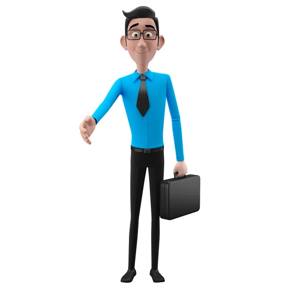 ビジネスマンの漫画のキャラクター — ストック写真