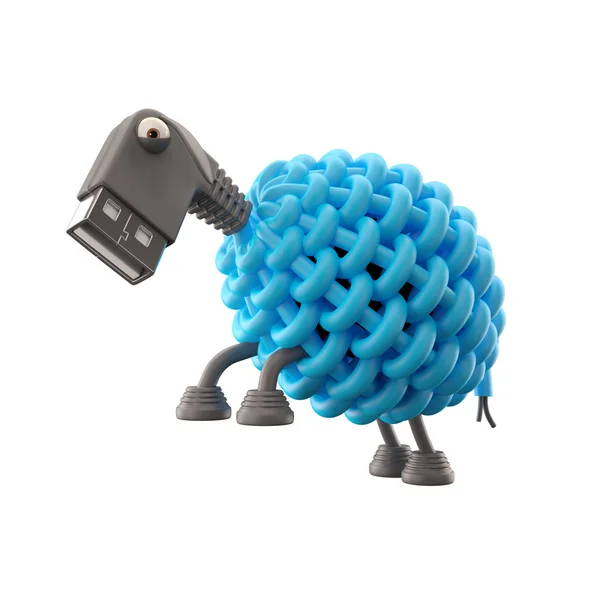 Blu pecore USB — Foto Stock
