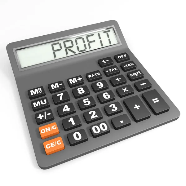 Calculator with profit on display. — Stock Photo, Image
