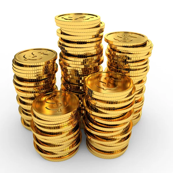 Heap gold coins. — Stock Photo, Image