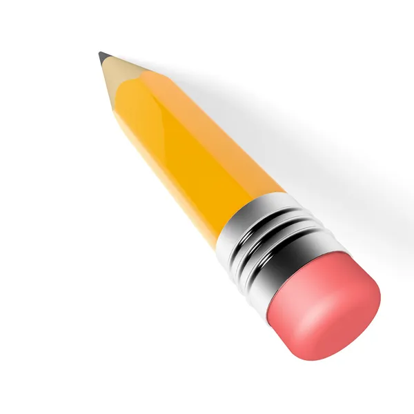 Pencil on white background — Stock Photo, Image