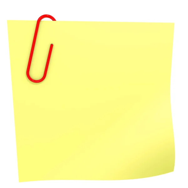 Yellow stick note. — Stock Photo, Image