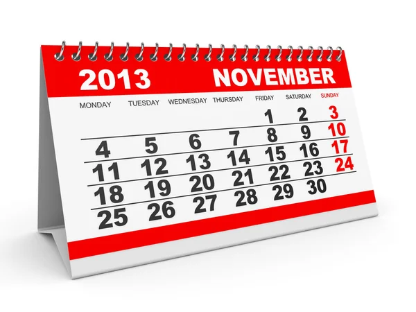 Calendar November 2013. — Stock Photo, Image