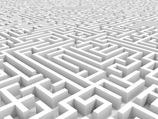 White endless maze.