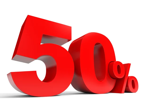 Red fifty percent off. Discount 50 percent. — Stock Photo, Image