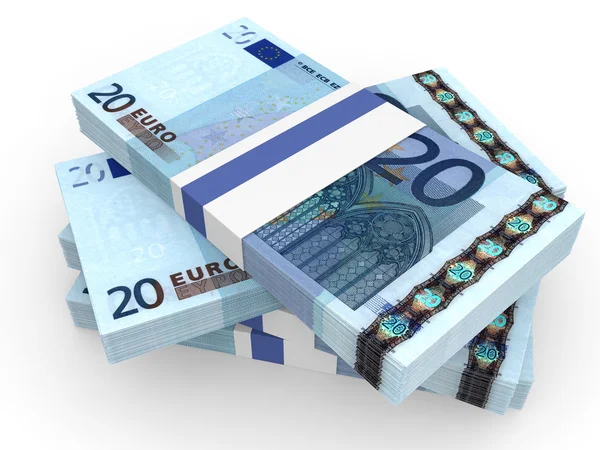 Stapel Euro-Banknoten. — Stockfoto