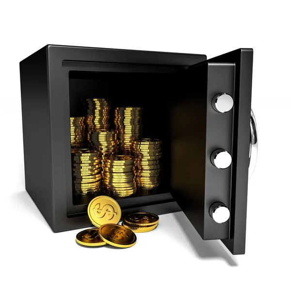 Steel safe full of money — Stock Photo © mmaxer 121468632