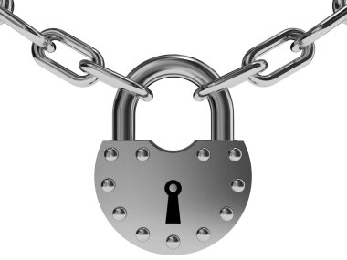 asma kilit ve zincir.