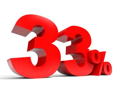 yüzde otuz üç kırmızı. yüzde 33 oranında indirim.