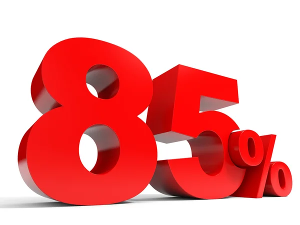 Rouge 85 % de réduction. Rabais 85 pour cent . Photo De Stock