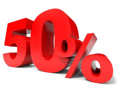 червоний п'ятдесят відсотків off. знижку 50 відсотків.