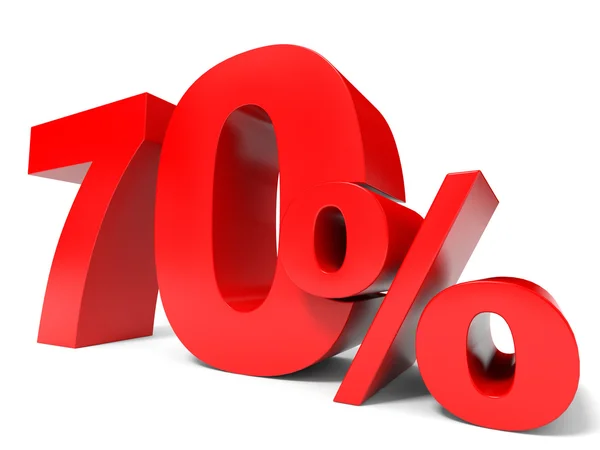 Rojo 70% de descuento. Descuento 70 por ciento . — Foto de Stock
