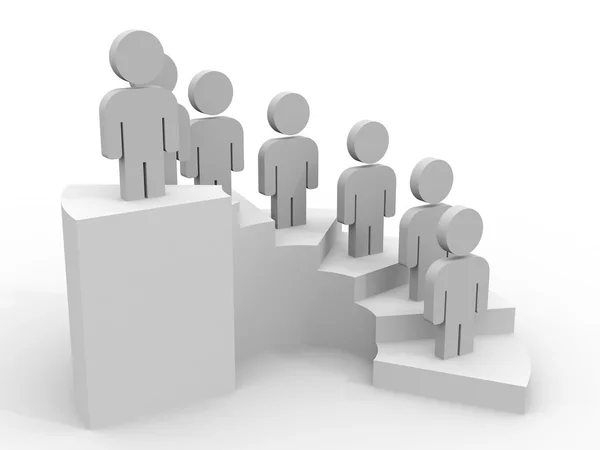 3D people. Career stair concept. — Stock Photo, Image