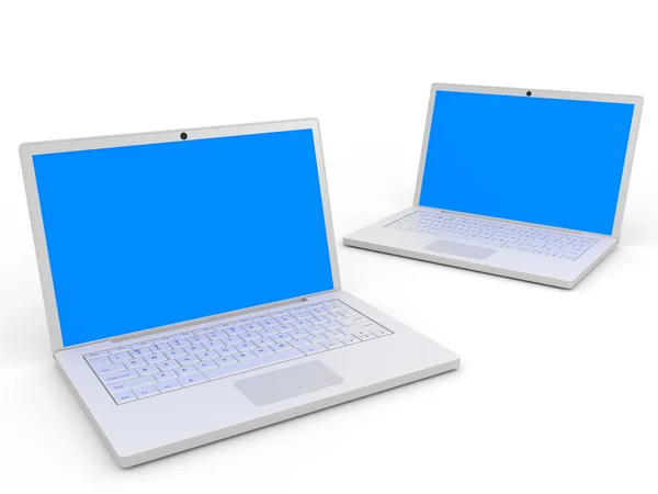 Två bärbara datorer. — Stockfoto