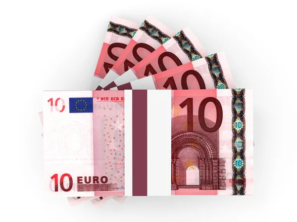 ユーロ紙幣の山. — ストック写真