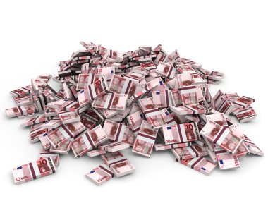 para yığını. 100 euro.