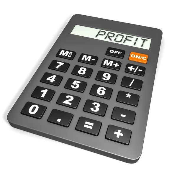 Kalkulator z zysku na wyświetlaczu. — Zdjęcie stockowe