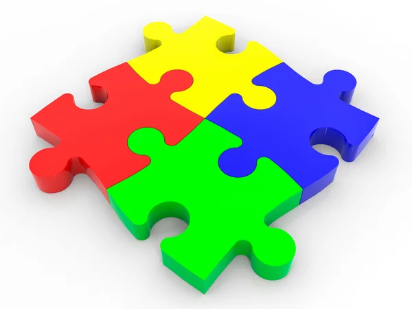 Puzzel oplossing concept. — Stockfoto