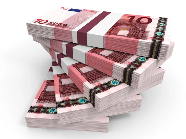 Pile de billets en euros. — Photo