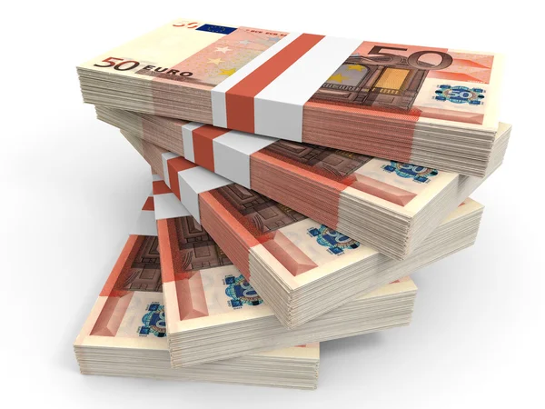 Stapel Euro-Banknoten. — Stockfoto